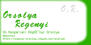 orsolya regenyi business card